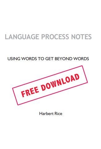 LANGUAGE PROCESS NOTES USING WORDS TO GET BEYOND WORDS